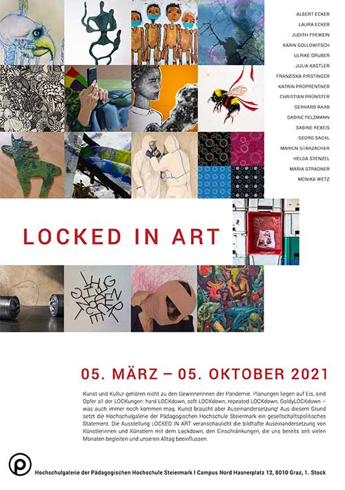 Hochschulgalerie der Pädagogischen Hochschule Steiermark 'Locked in Art' , Ausstellung, Sabine Pelzmann, Bronzeskulpturen, Wels, Bildhauerin